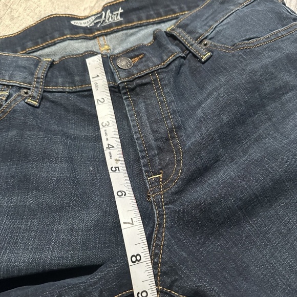 size 10 short 2000s Old navy the flirt Women's Jeans Flared Bootcut cotton dark - Picture 3 of 10